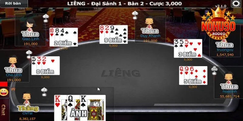 Game Bài Nohu90 - Điểm Giải Trí Cực Phẩm Của Tín Đồ Yêu Bài 7 Liêng sở hữu lối chơi kịch tính với chiến thuật phù hợp