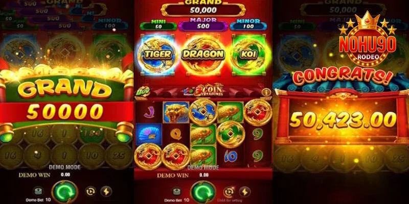Hũ Rồng Vàng - Cỗ Máy Nhân Thưởng Bùng Nổ Tại Nohu90 4 Trò chơi thu hút với nhiều hũ Jackpot giá trị