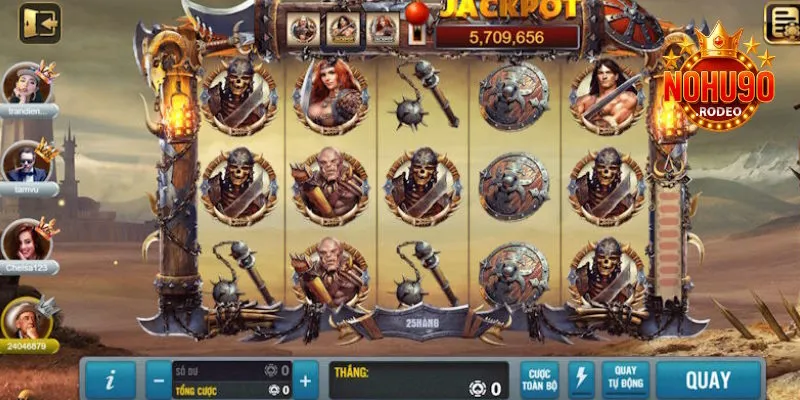 Hũ Siêu Tốc - Trải Nghiệm Quay Hũ Đỉnh Cao Tại Nohu90 4 Game Barbarian Nudge - Hũ siêu nhanh với tính năng trúng hũ cực cao