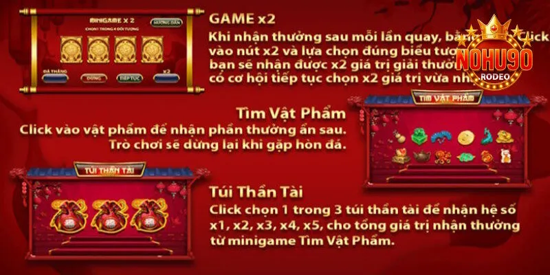 Hũ Thần Tài - Slot Game Thu Tài Lộc Cực Cao Tại Nohu90 4 Thỏa sức nhận thưởng cùng các tính năng hấp dẫn