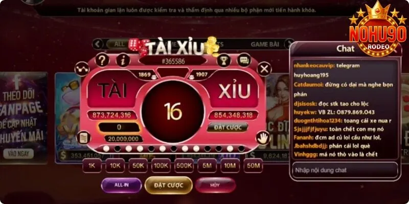 Tài Xỉu Máy - Siêu Phẩm Đáng Chơi Tại Cổng Game Nohu90 3 tai xiu may avt